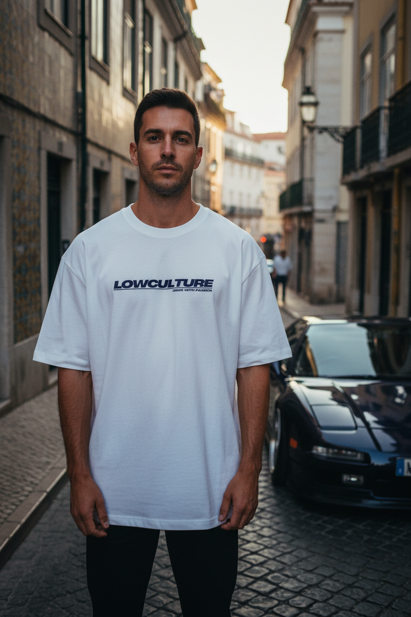 Drive With Passion — T-shirt Branca | Lowculture